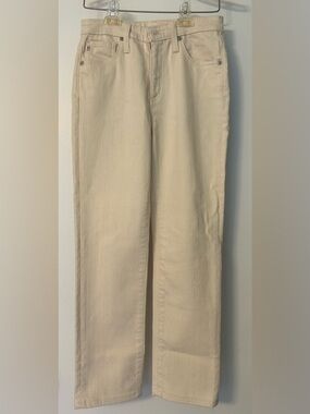 AG Jeans Isabelle Women’s Cream Straight-Leg Jeans. Never worn. Like new.